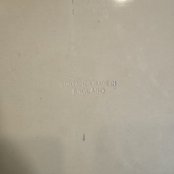 Vintage English Floral Tin Box Chinoiserie Garden Scene Hinged Metal Container - Picture 4 of 11